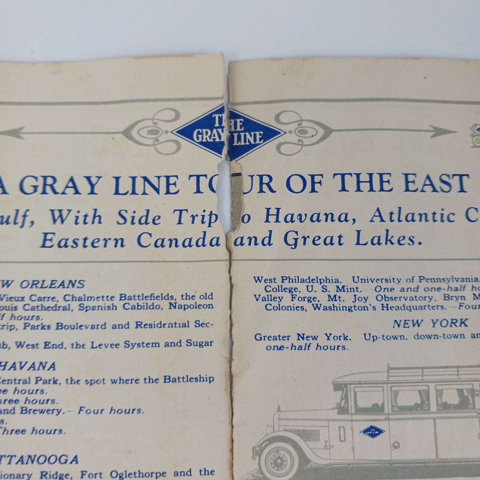 1920s GRAY LINE Bus Tours SALT LAKE CITY UTAH Advertising Travel Brochure