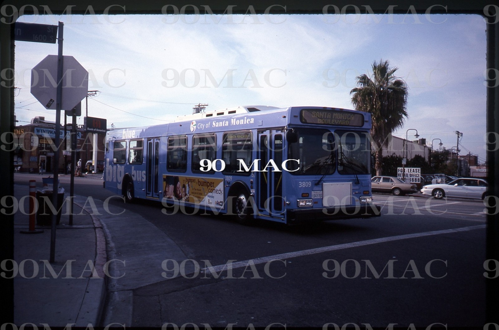 SMMBL. NEW FLYER BUS #3809. Venice (CA). Original Slide 1997.