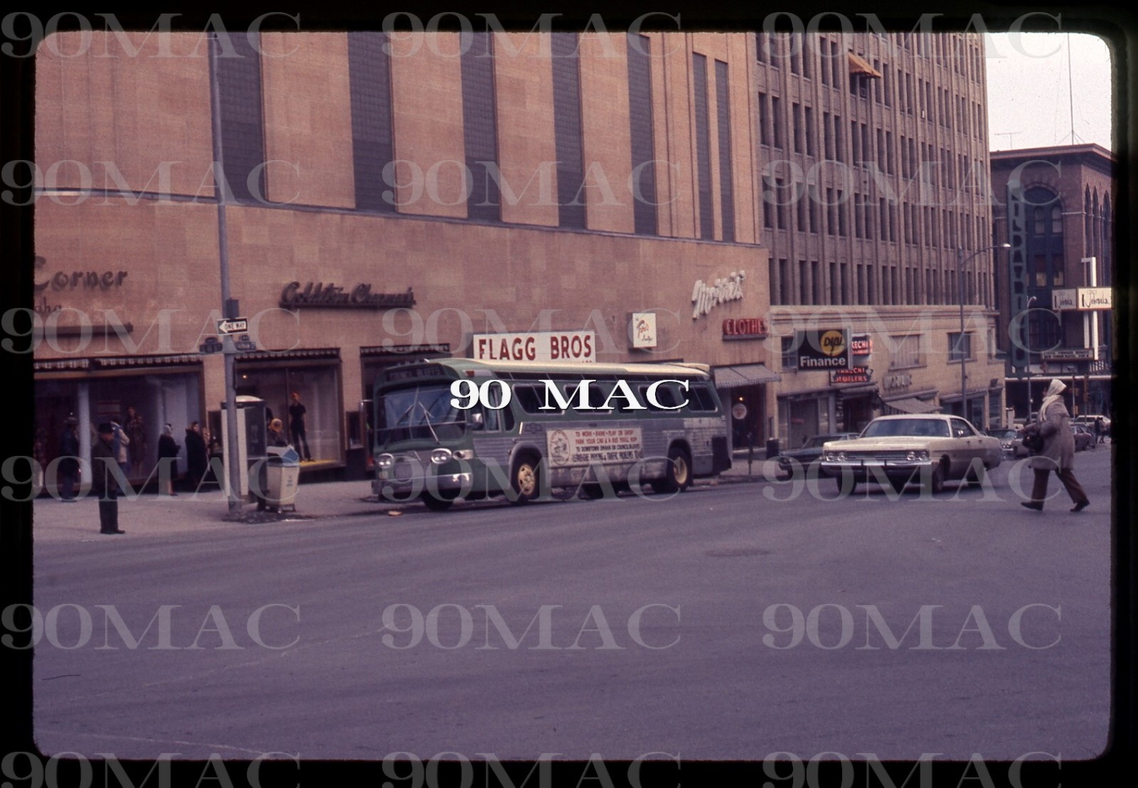 CITY TRANSIT LINES. GM COACH #613. Council Bluffs (IA). Original Slide 1971.