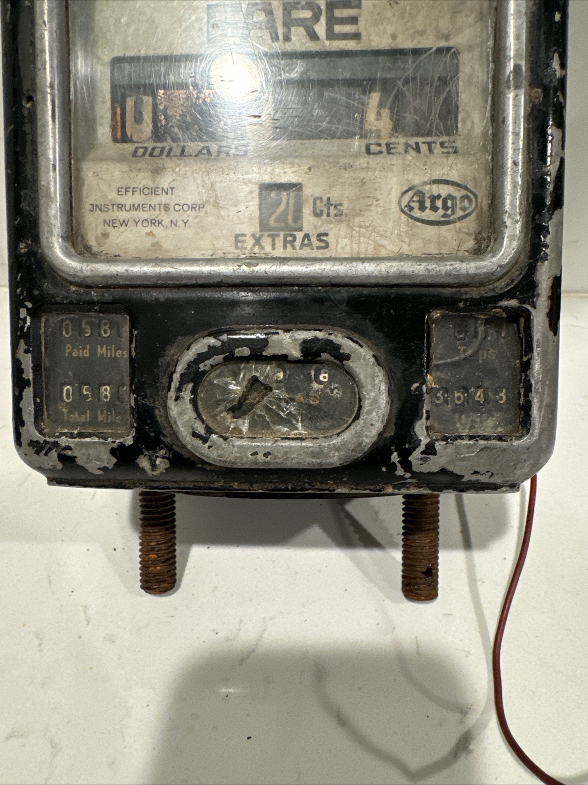 Vintage Argo Taxi Meter Fare Late 60’s Early 70’s NYC Made In German