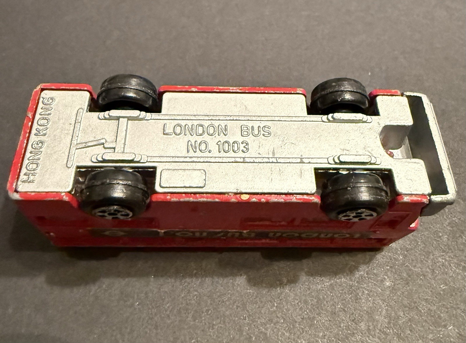 London Bus No. 1 Die-Cast Double Decker Bus 1003 Red – USED – Hong Kong