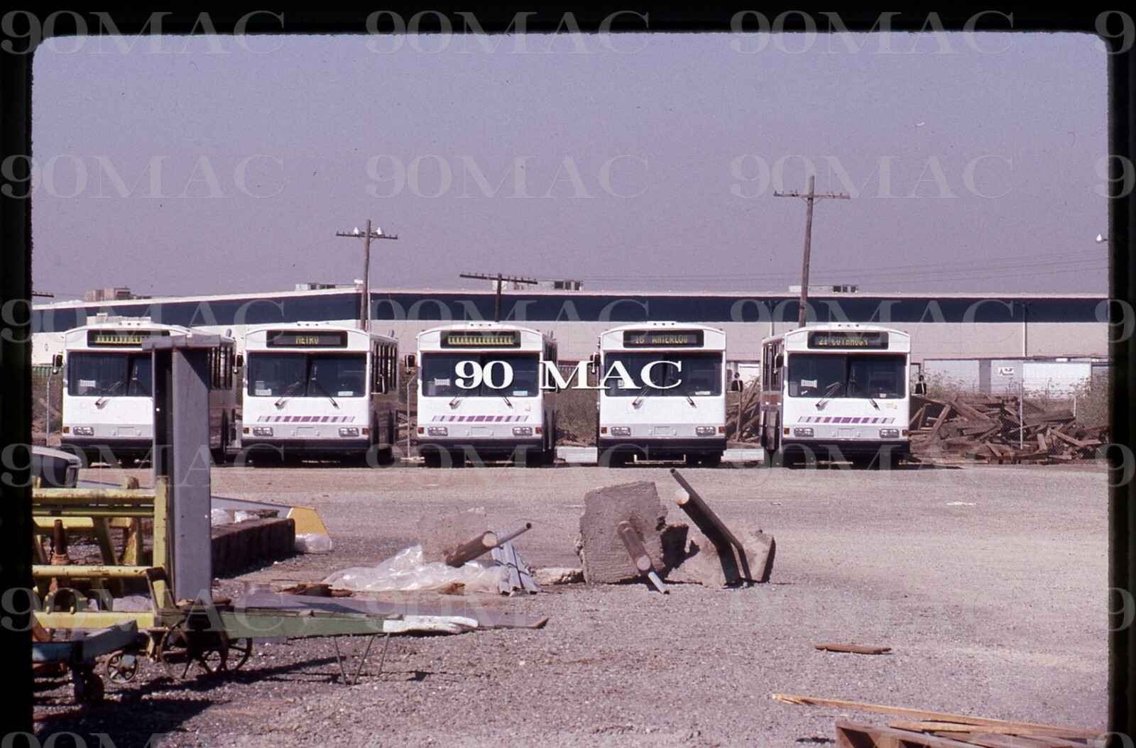 AKRON METRO. GILLIG BUSES. Akron (OH). Original Slide 1990. FACTORY!