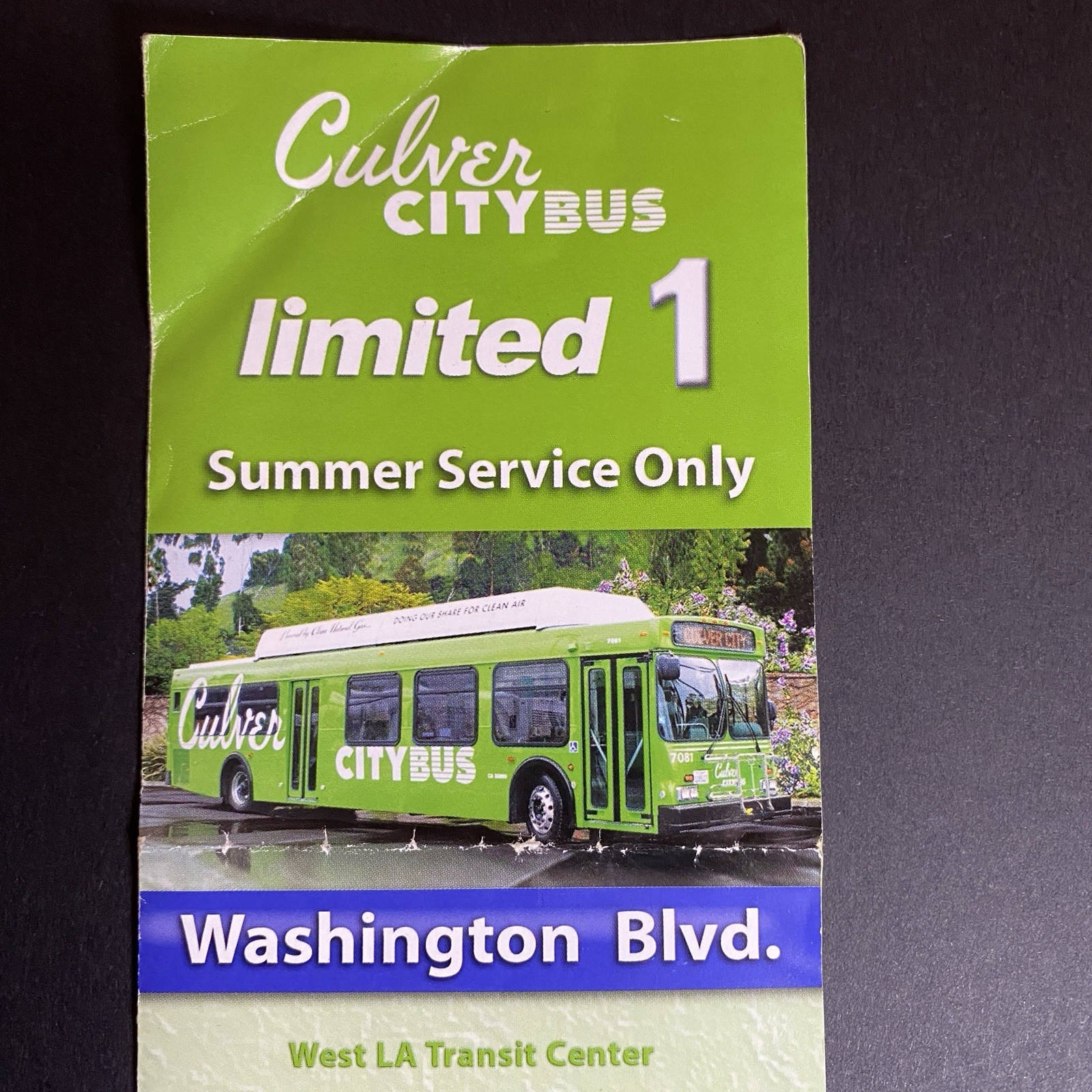 Transit Pamphlet 2014 Map Bus Line Culver City West LA Venice Beach Travel Route