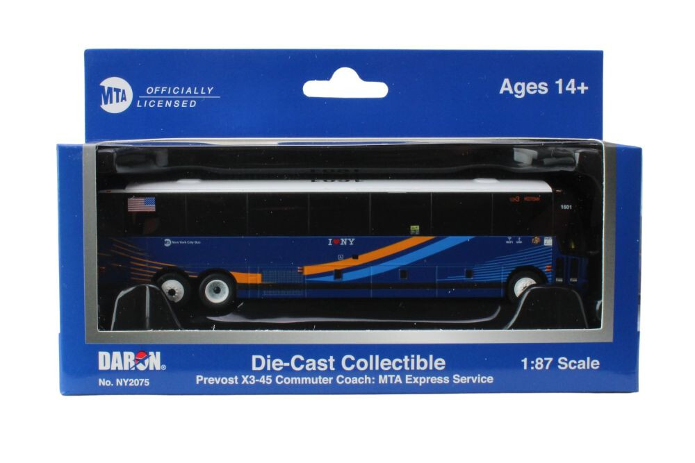 MTA NYC Transit Model Bus Prevost X345 bus 1:87 Scale HO Scale Daron NY2075