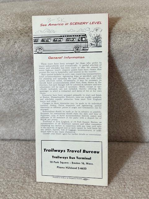 1963 Trailways Bus Tours USA Travel Brochure