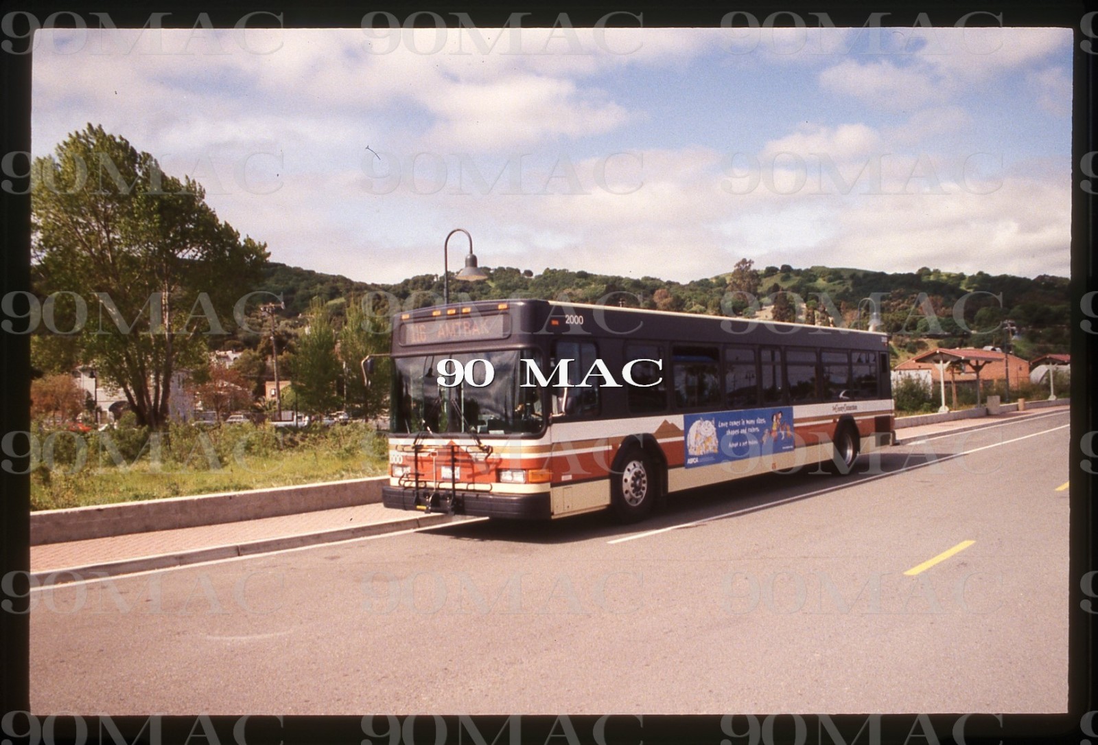 CCCTA. GILLIG BUS #2000. Concord (CA). Original Slide 1997.