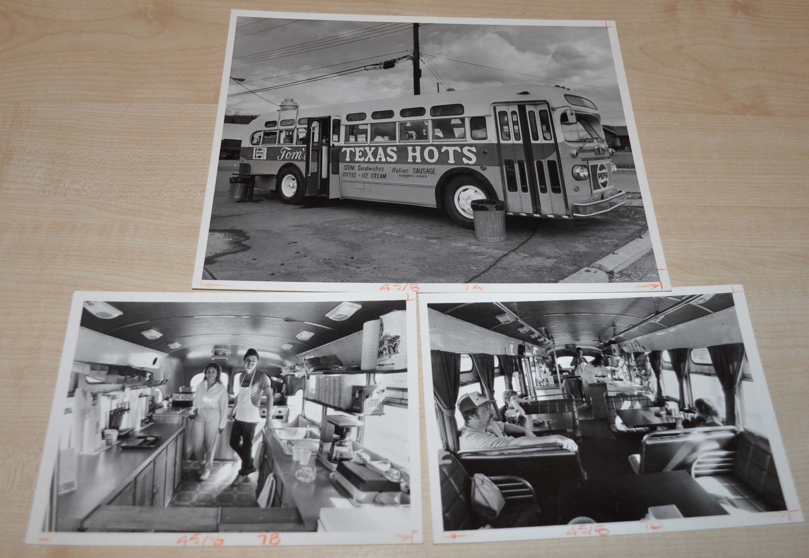 1986 Bus GM TDH 3501 Toms Texas Hots Kitchen Photo Lot