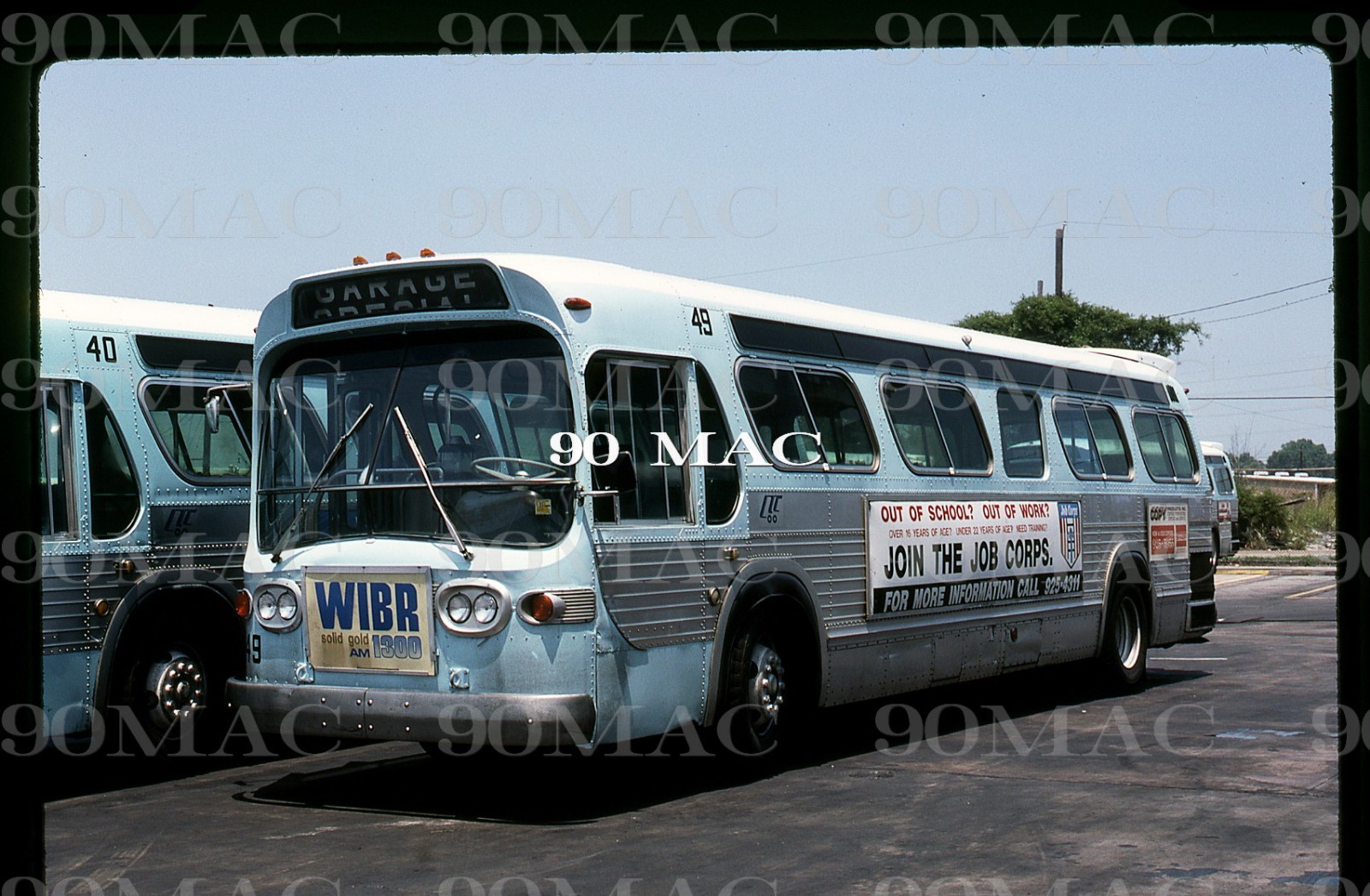 CAPITAL TRANSIT CORP. GM COACH BUS #49. Baton Rouge (LA). Original Slide 1988.