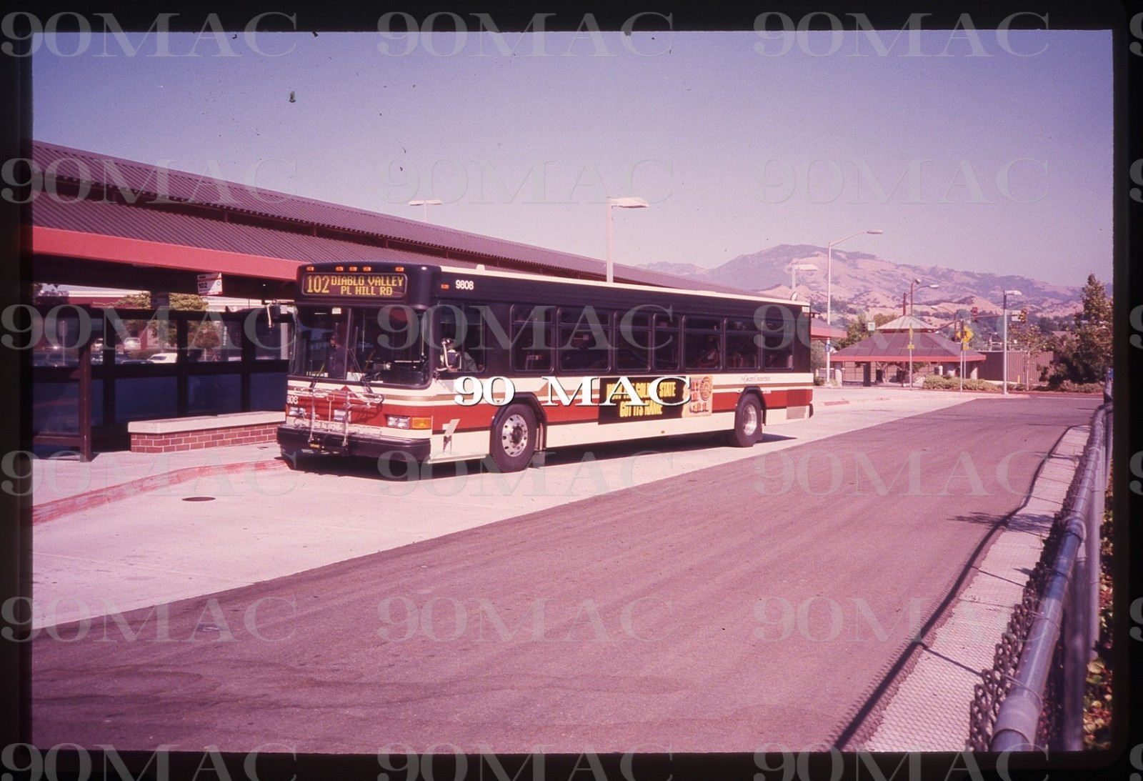 CCCTA. GILLIG BUS #9808. Concord (CA). Original Slide 1998.