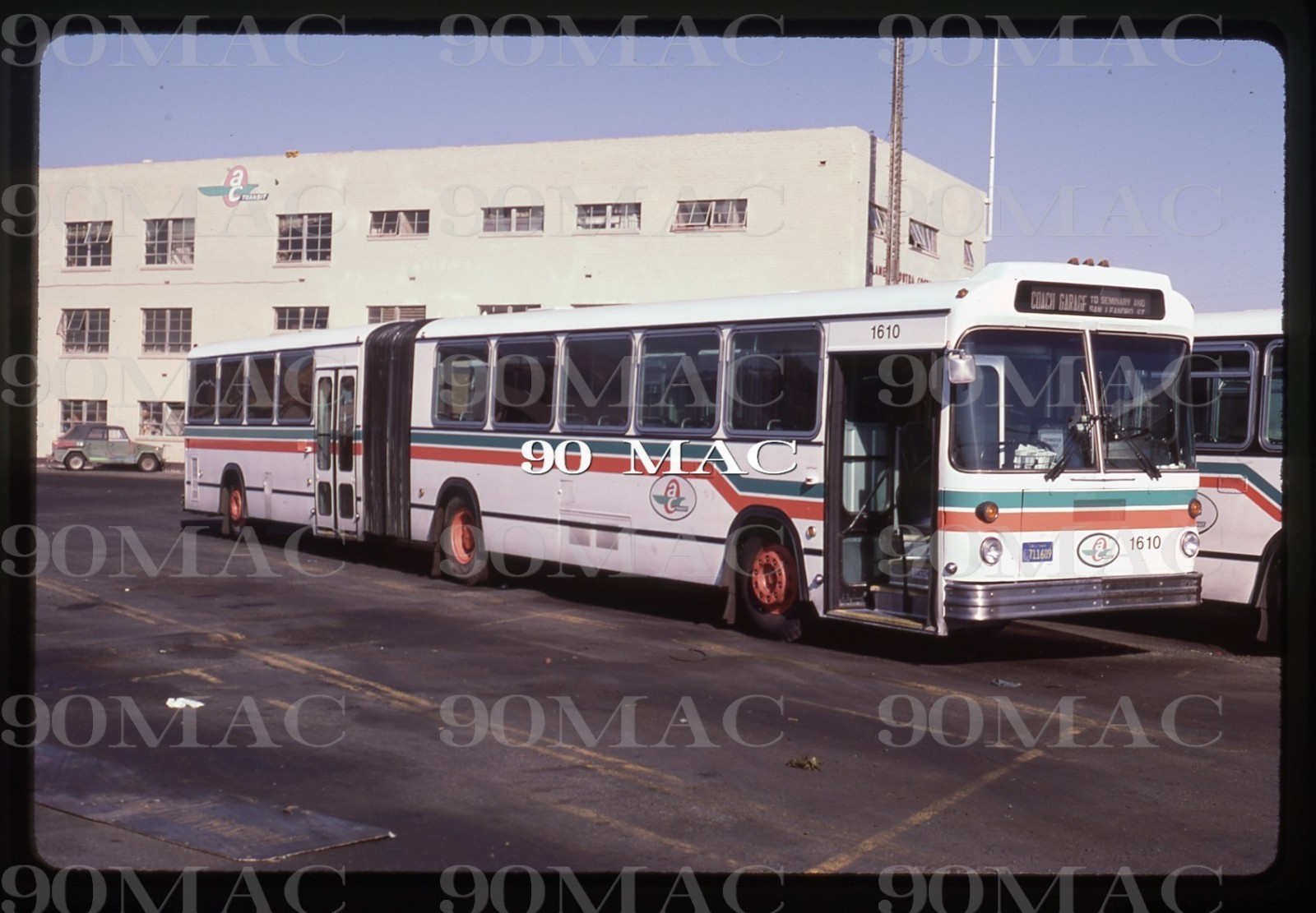 AC TRANSIT-ACT. M.A.N. BUS #1610. Oakland (CA). Original Slide 1985.