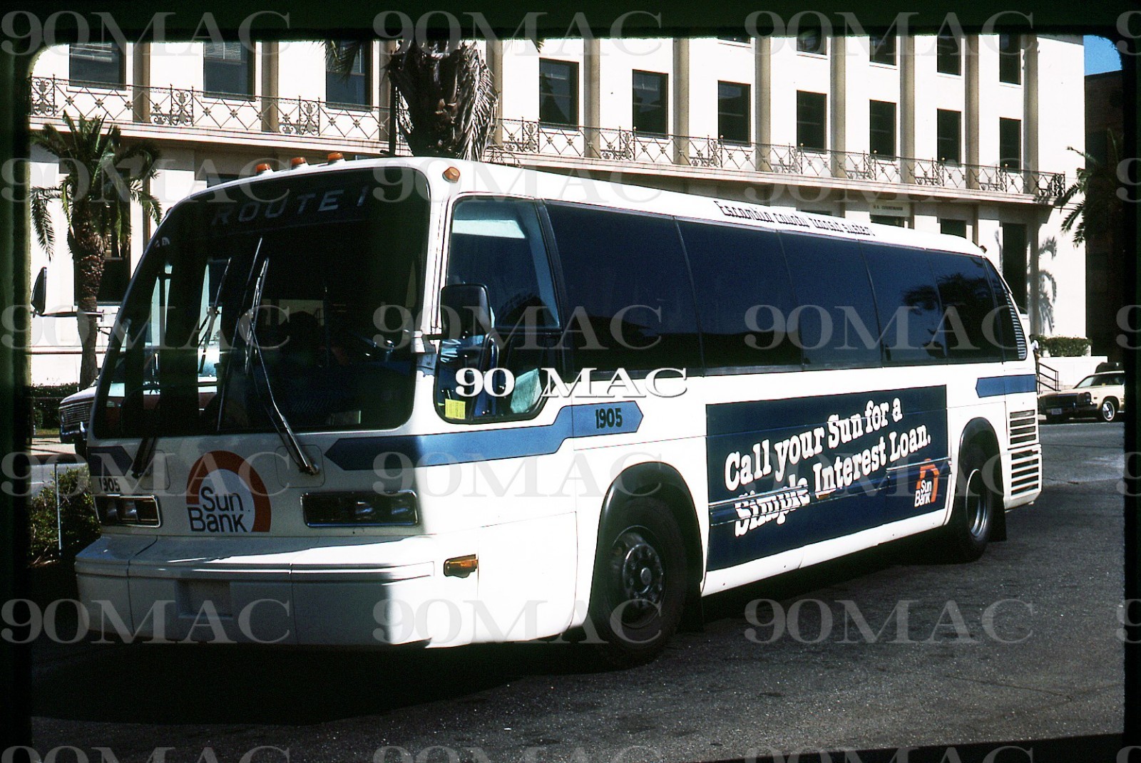 ECAT. GM RTS BUS #1905. Pensacola (FL). Original Slide 1984.