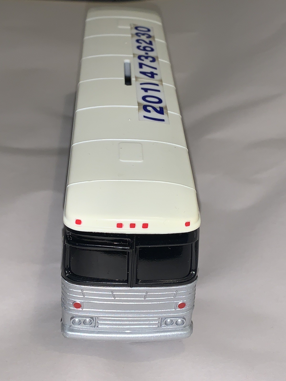 Vintage JIMSON 1:50 New Jersey Community Coach Bank Bus Hong Kong Made Toy