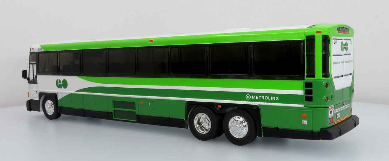 MCI D4500CT Coach Bus GO Transit Canada 1:50 Scale Iconic Replicas made of ABS