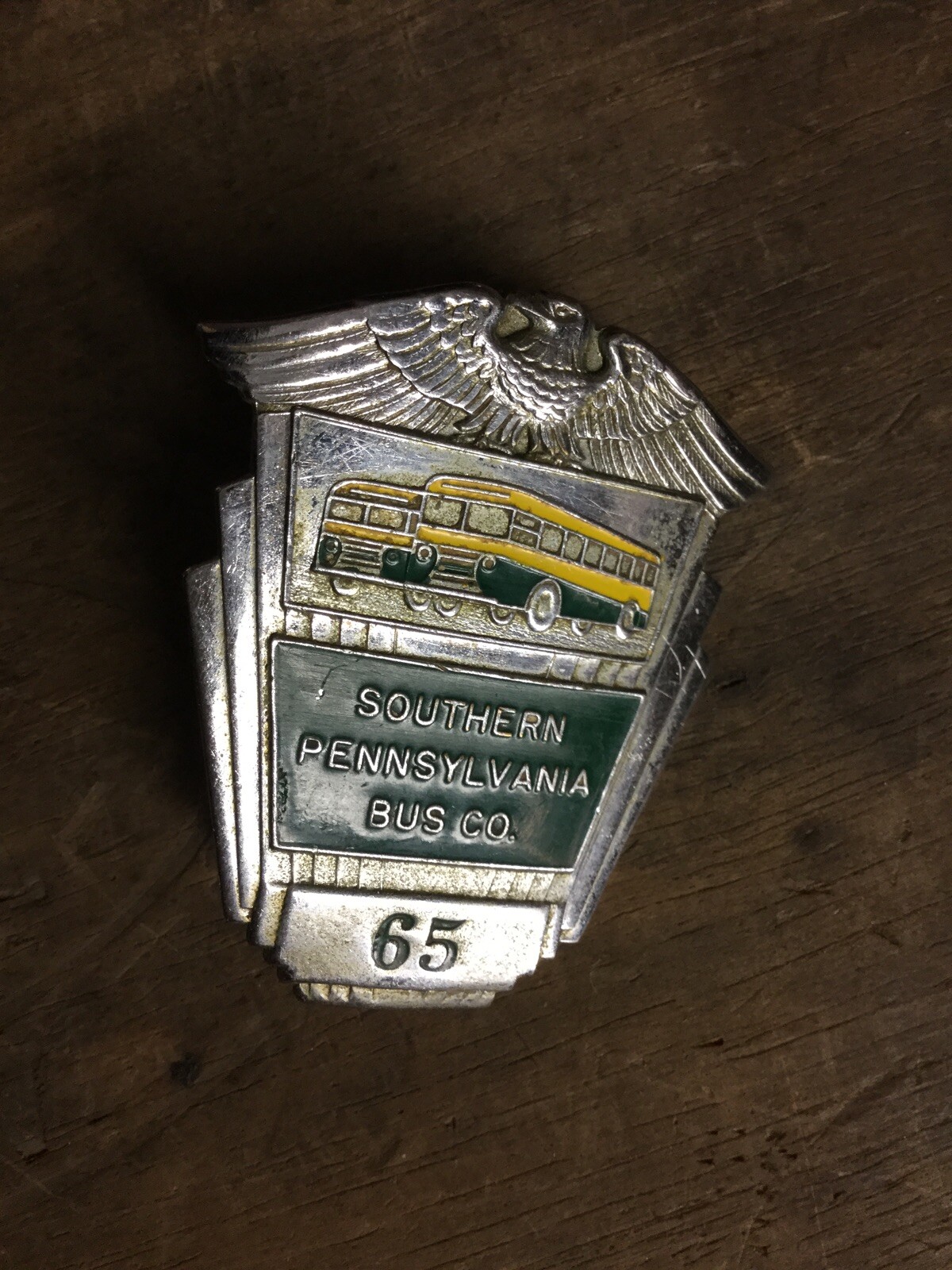 Rare Vintage Southern Pennsylvania Bus Company Hat Badge