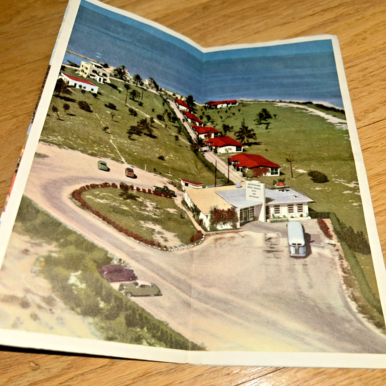 2 – 1950s GREYHOUND TROPICAL KEY Brochures / Rates GREYHOUND BUS POST HOUSES