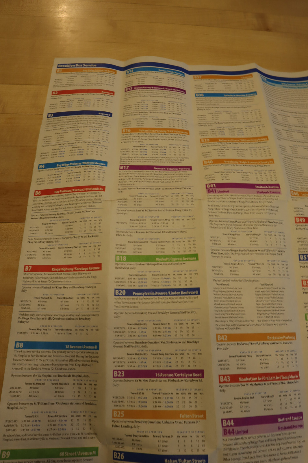 New York City Transit NYC Brooklyn Bus Map September 1997 MTA Paper Map