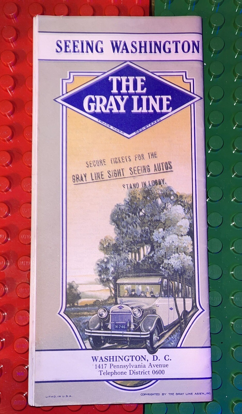 Vintage The Gray Line 1928 Advertising Seeing Washington DC Tour Guide
