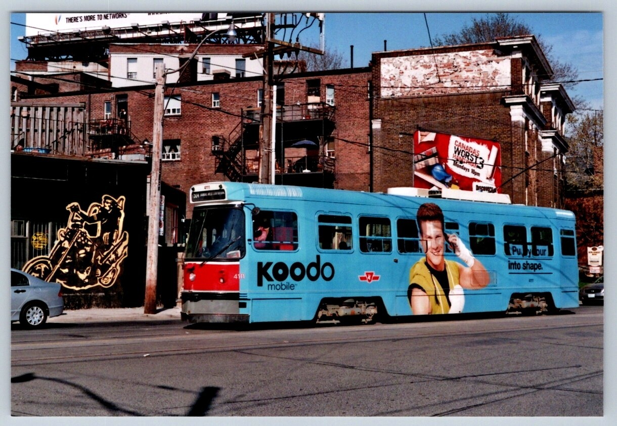 TTC Streetcar #4111, ‘Koodo Mobile’ Wrap King St W at Queen, Fujifilm 4×6 Print