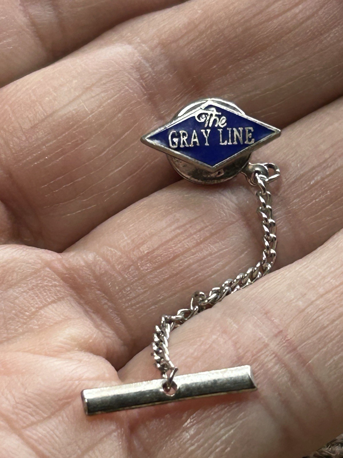 Vintage THE GRAY LINE Bus Service – Bus Driver’s TIE CLASP Pin ***READ