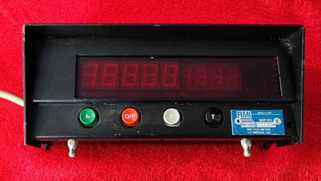 Vintage RMI Taxi Meter RM-1500M La Mirada California USA Black Metal UNTESTED