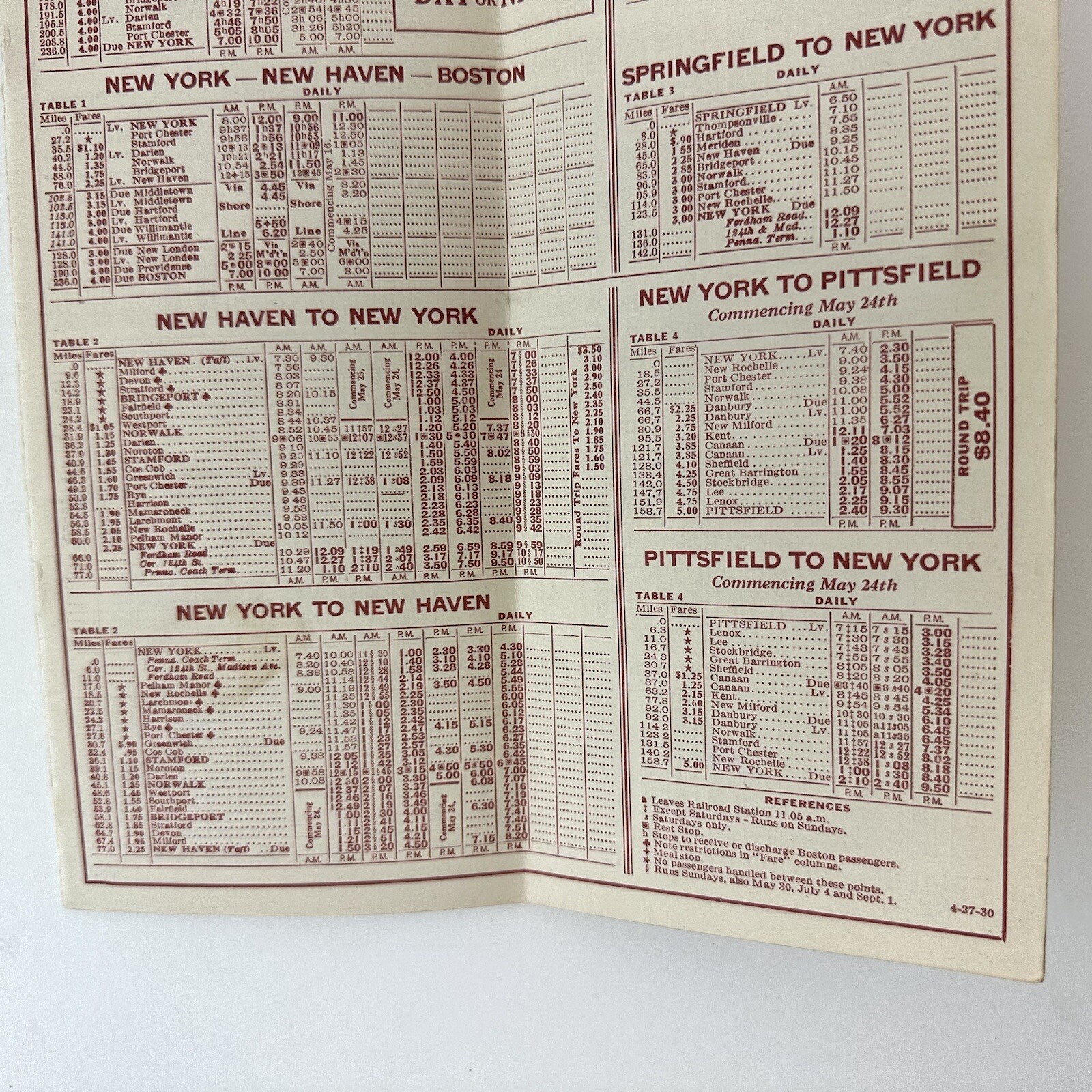 Antique Motor Coach Service New England Transportation Company April 27 1930