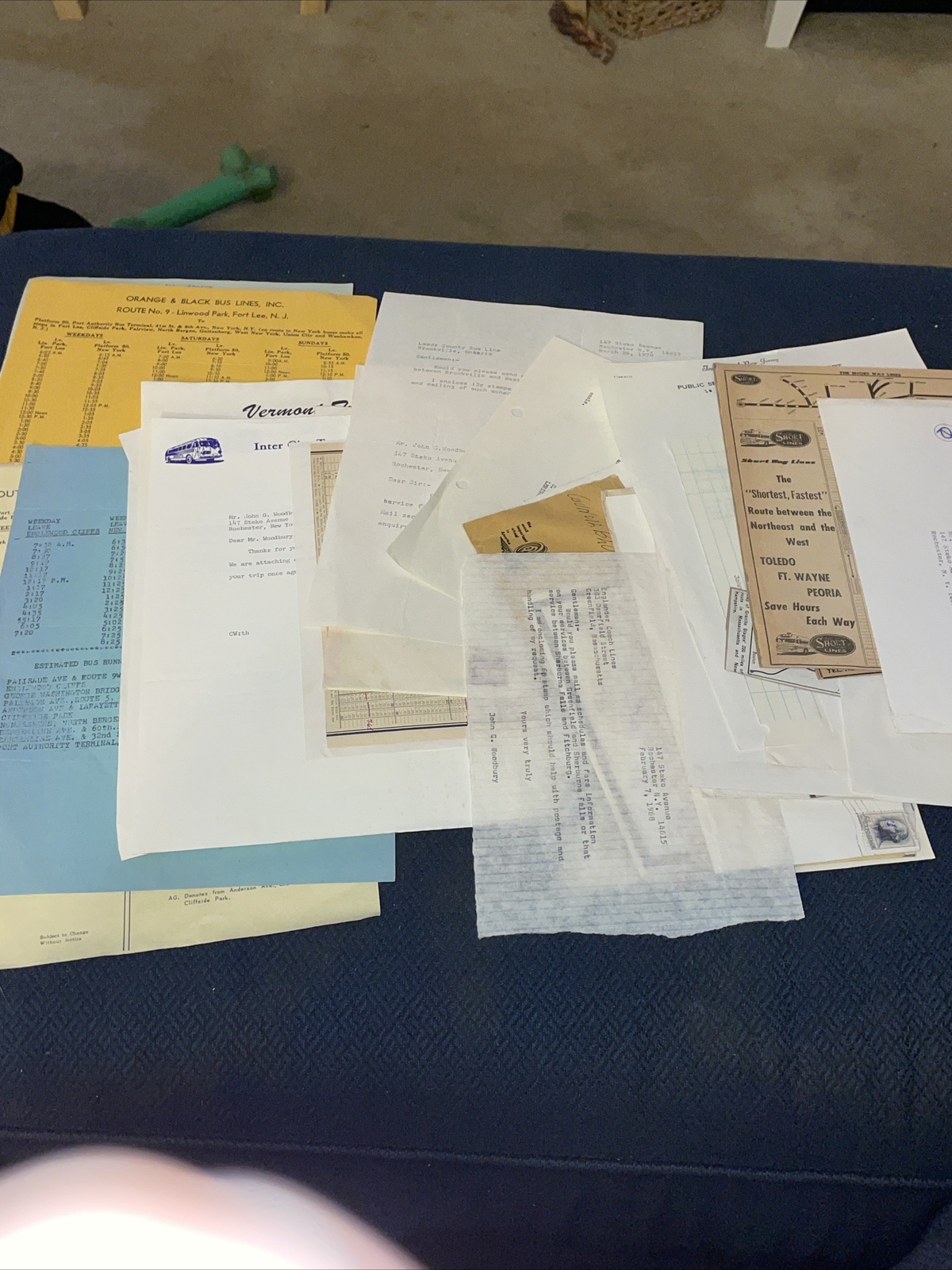 Huge Lot Of Vintage Bus Coach Line Timetables Brochures Ticket Stubs Much More