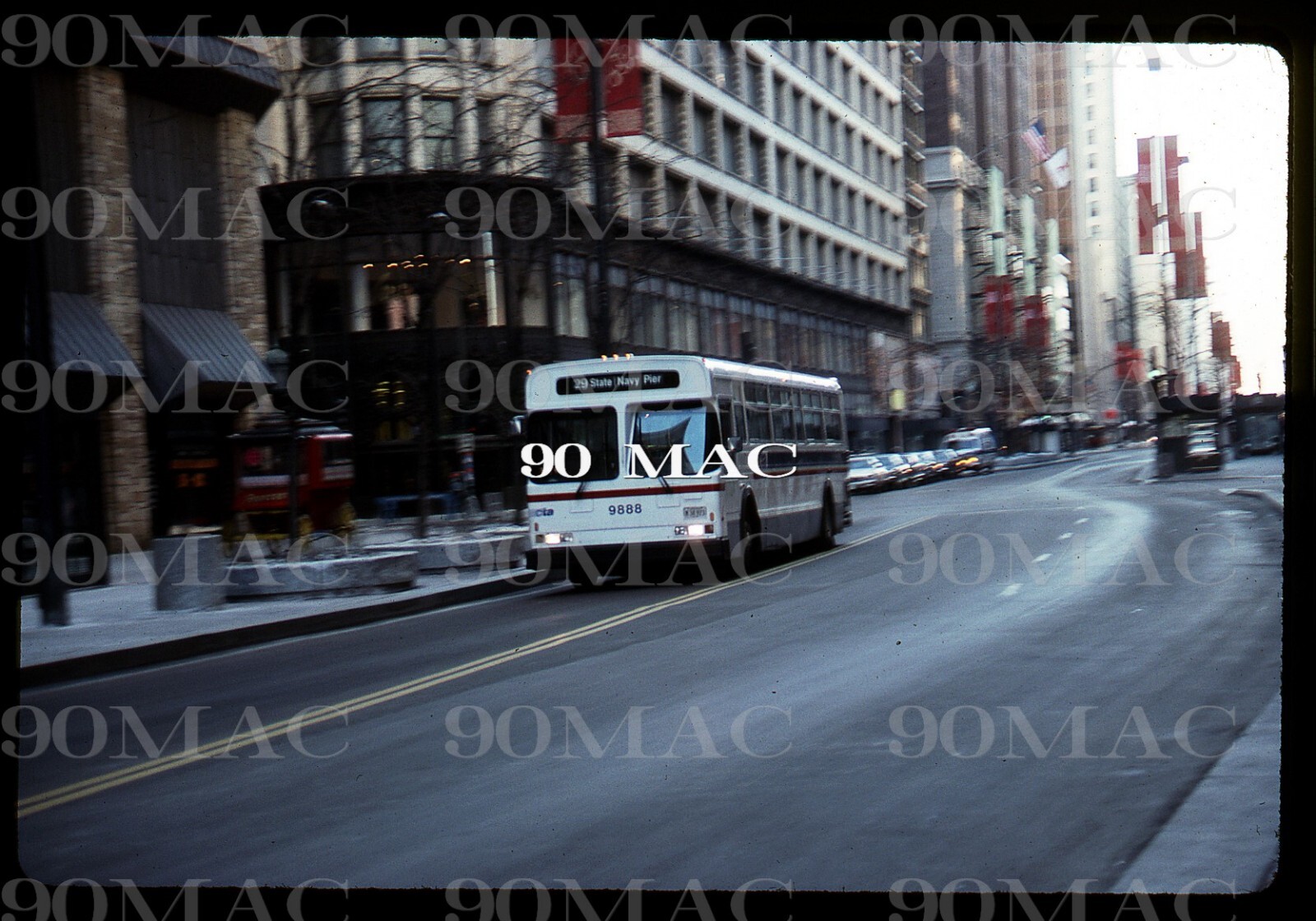 Chicago (IL) CTA Flyer Bus #9888. Original Slide 1989.