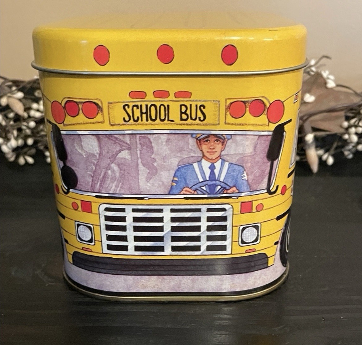 Yellow School Bus Tin-Great for Bus Driver Gift Recognition or school storage