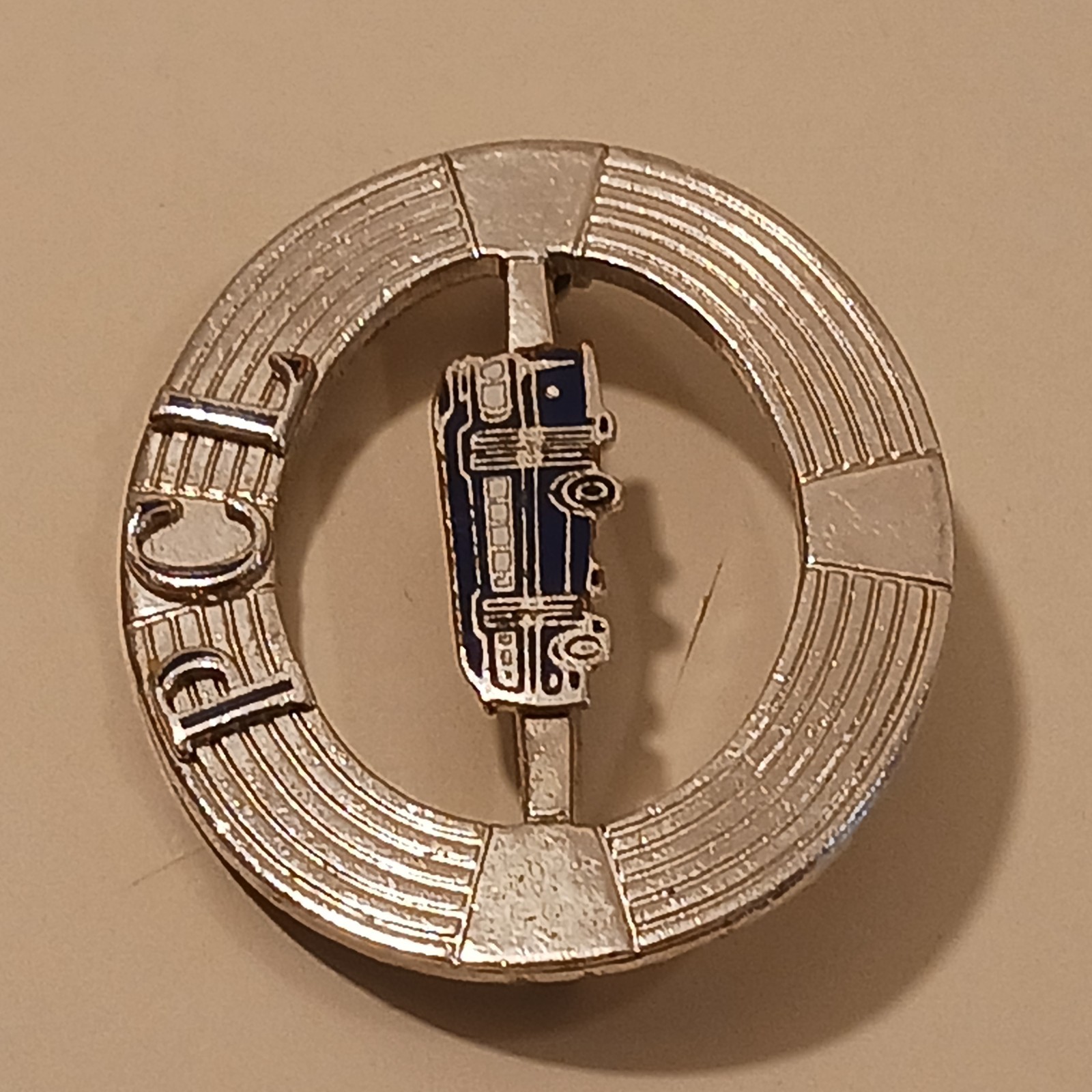 RARE Vintage PCL Pacific City Lines Bus Driver Hat Badge Cap Pin 1940s NCL GM