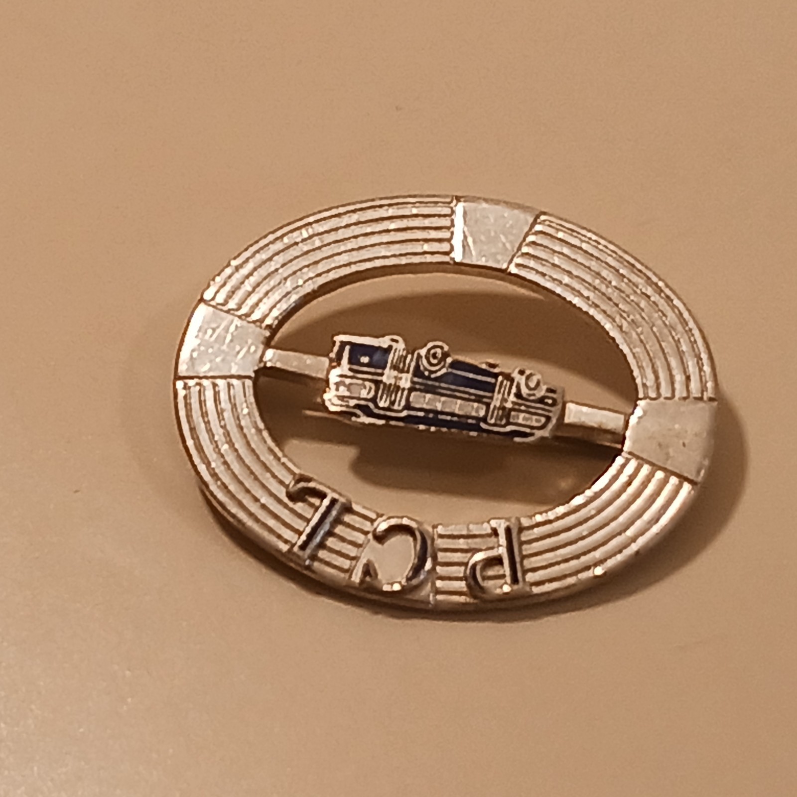 RARE Vintage PCL Pacific City Lines Bus Driver Hat Badge Cap Pin 1940s NCL GM
