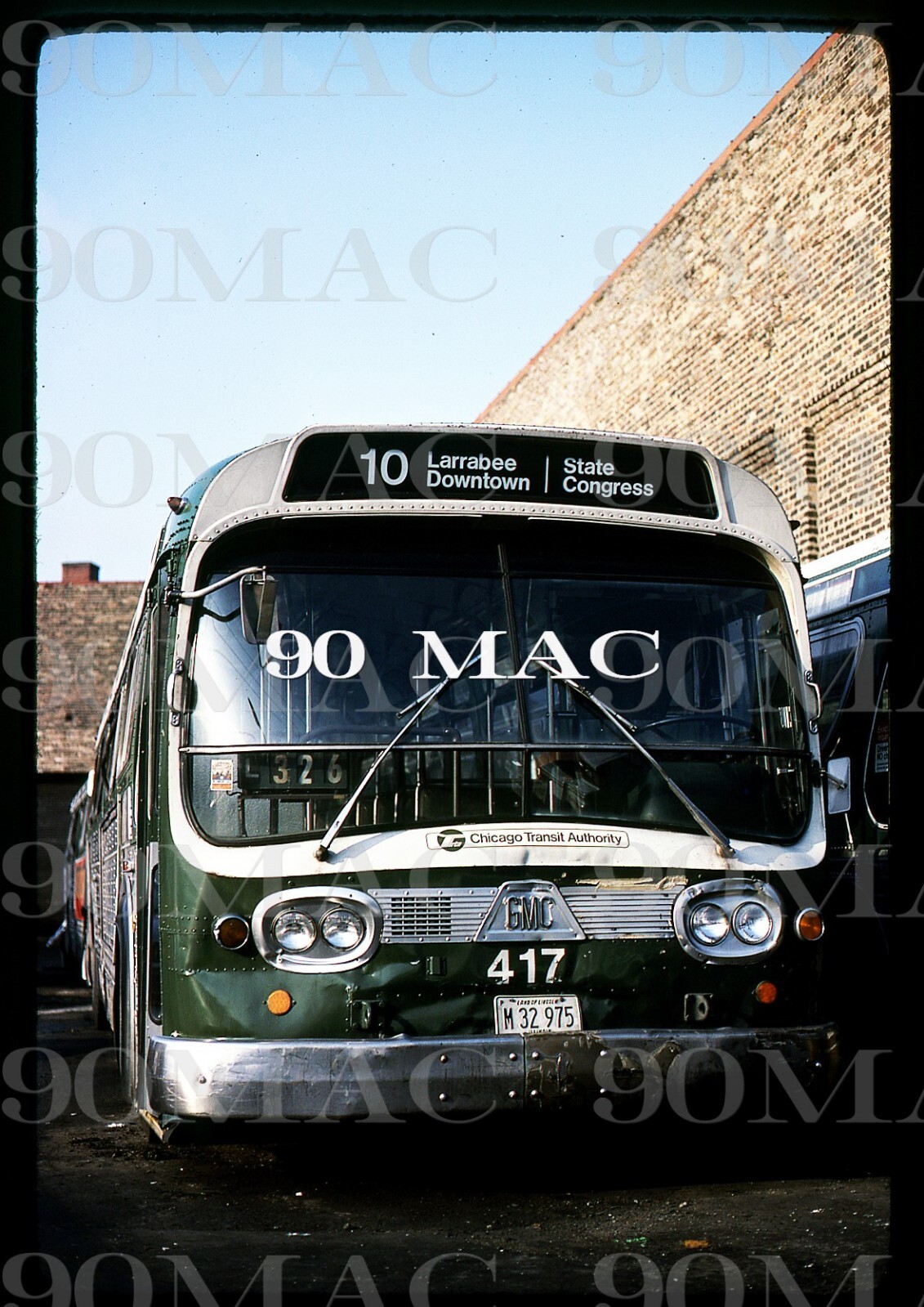 Chicago (IL) CTA GM Coach #417. Original Slide 1983.