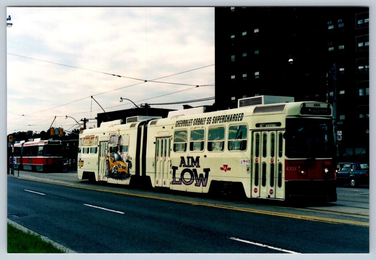 TTC Streetcar #4203, ‘Chevy Cobalt’ Wrap Queensway Toronto, Kodak 4×6 Print