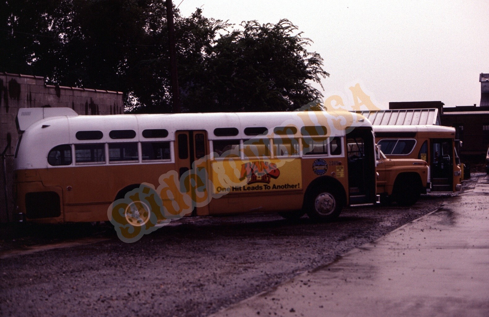 Vtg 1985 Bus Slide WANS FM-107 Bill Y1Q025