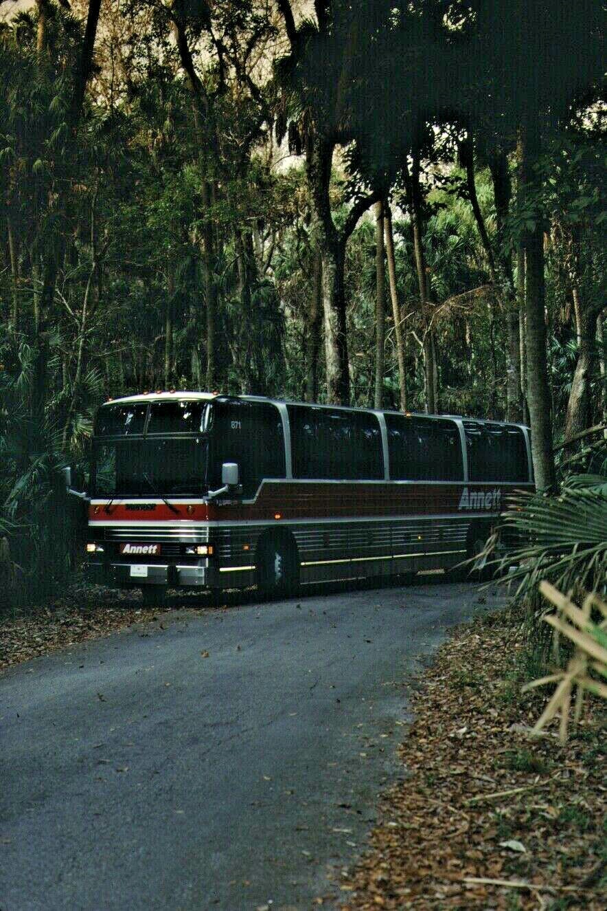 Annett Prevost bus Kodachrome original Kodak slide