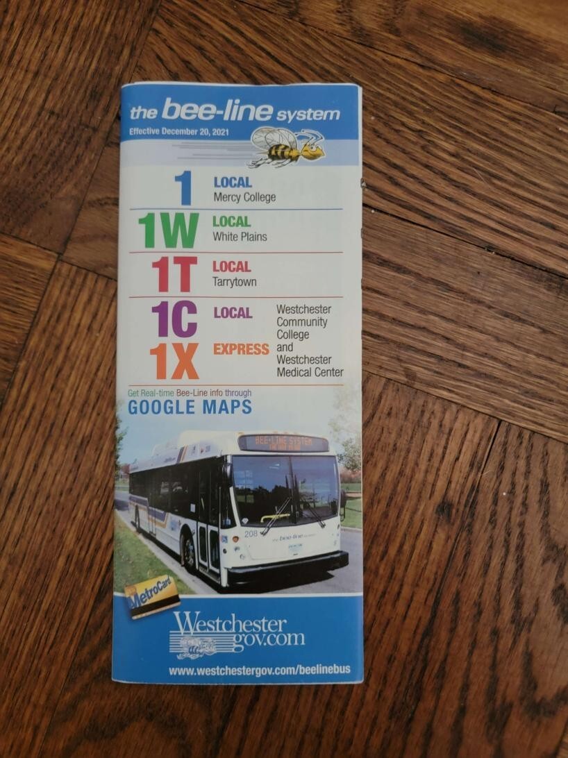 Bee-Line Timetable 1/1W/1T/1C/1X Collectible Item
