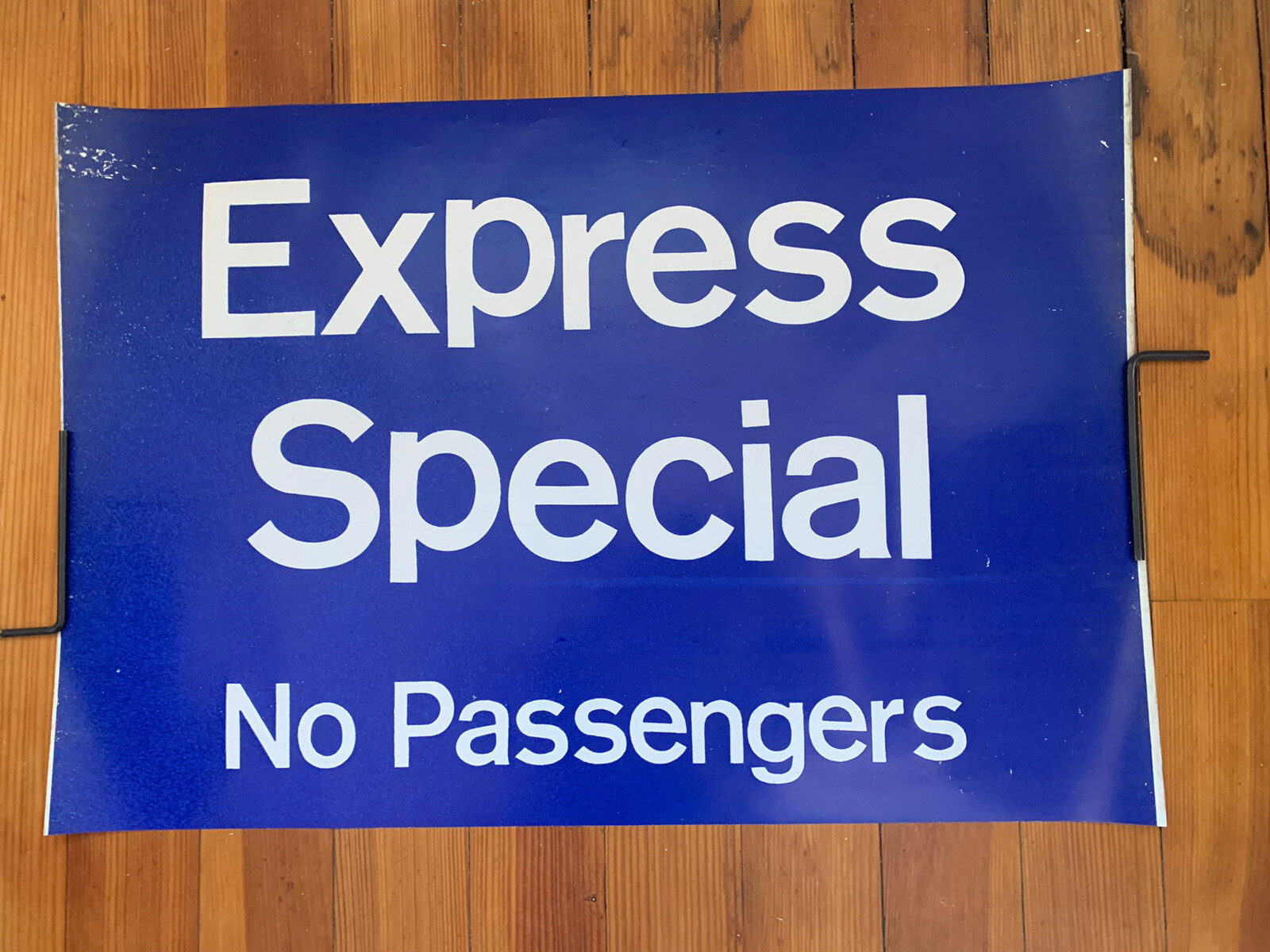 NY NYC BUS SURFACE TRANSIT ROLL SIGN 1974 GM #4808 EXPRESS SPECIAL NO PASSENGERS
