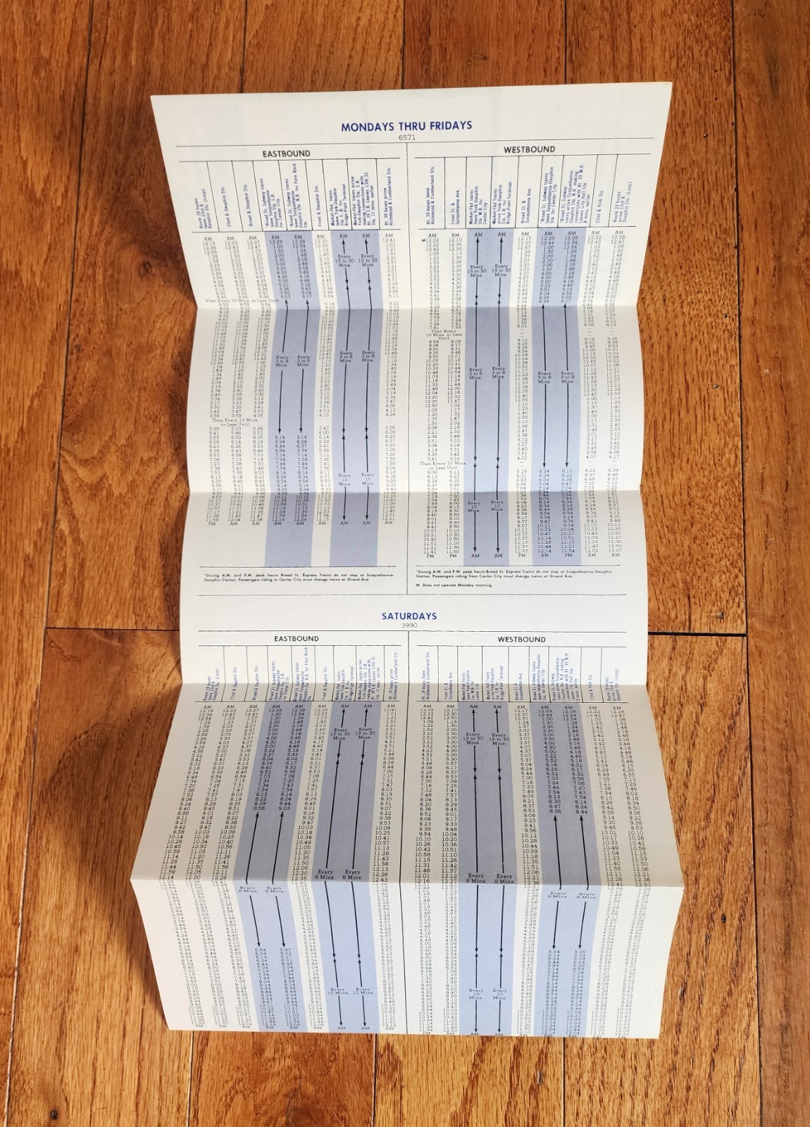 1976 SEPTA BUS TIME TABLE ROUTE 39 PHILADELPHIA PA