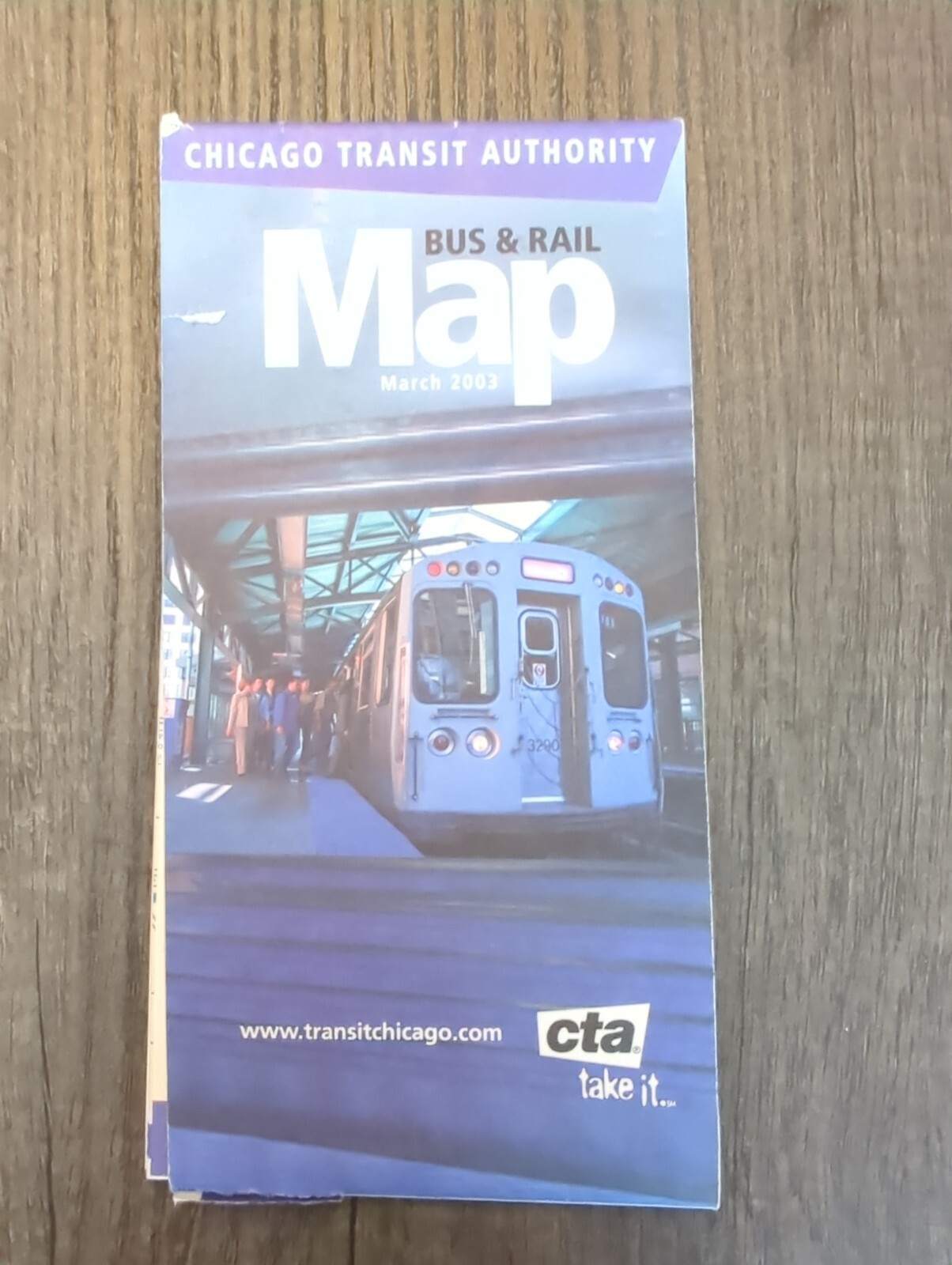 CTA Chicago Transit Authority Route Map March 2003 (2W) (SQ)