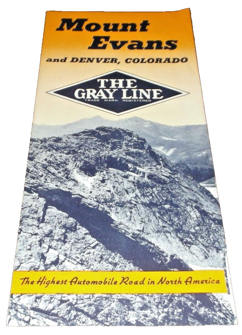 1950’s GRAY LINE MOUNT EVANS AND DENVER COLORADO BROCHURE