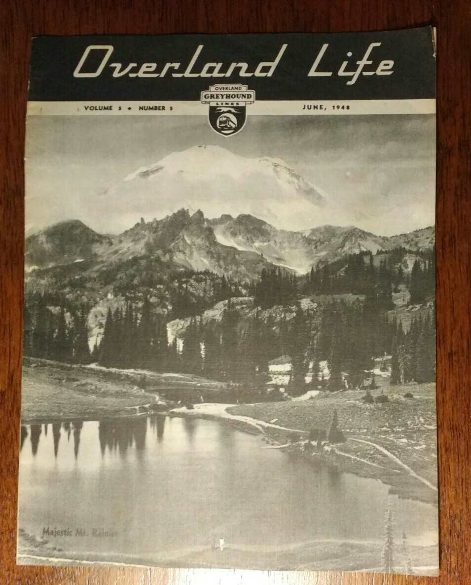 Vtg 1948 ‘Overland Life” Greyhound Bus Lines Magazine Advertising Brochure Promo