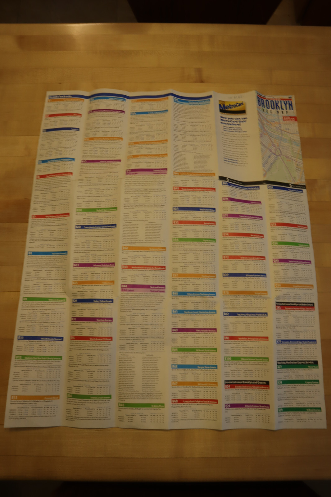 New York City Transit NYC Brooklyn Bus Map September 1997 MTA Paper Map