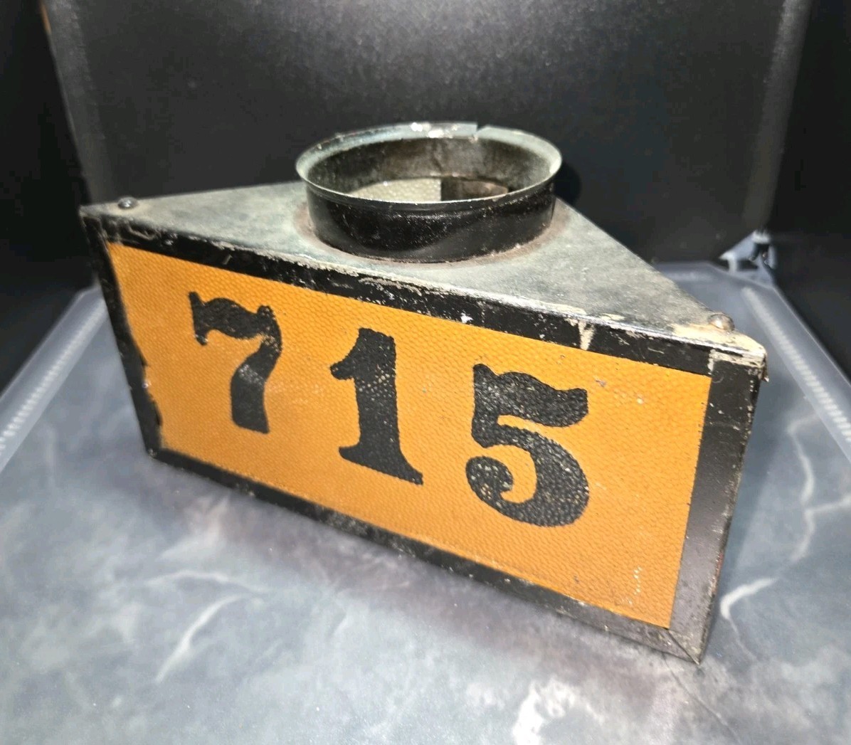 Vintage Antique Bus/Taxi Number Lite Lighted Sign Advertising Home Marker