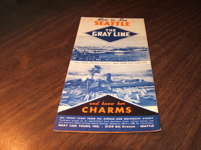 1934 GRAY LINE HOW TO SEE SEATTLE BROCHURE