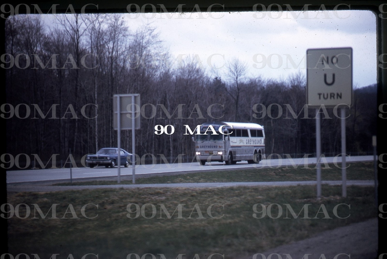 GREYHOUND. MCI COACH Original Slide 1971.