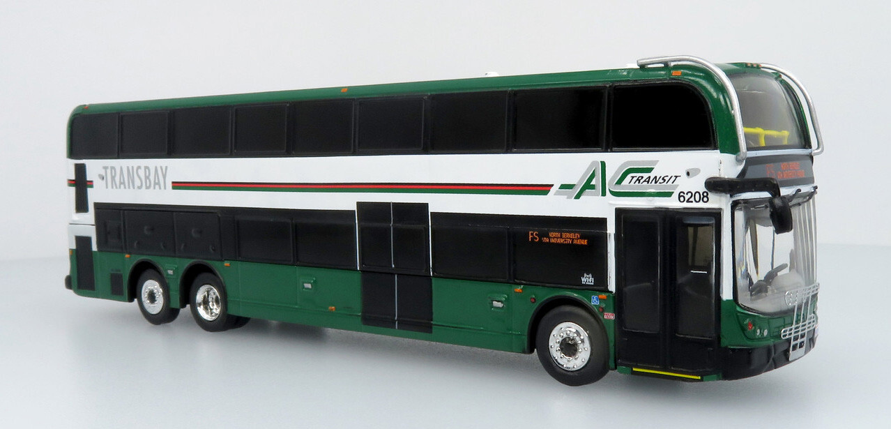 New Alexander Dennis Double Decker A/C Transit Calif. 1/87 Scale Iconic Replicas