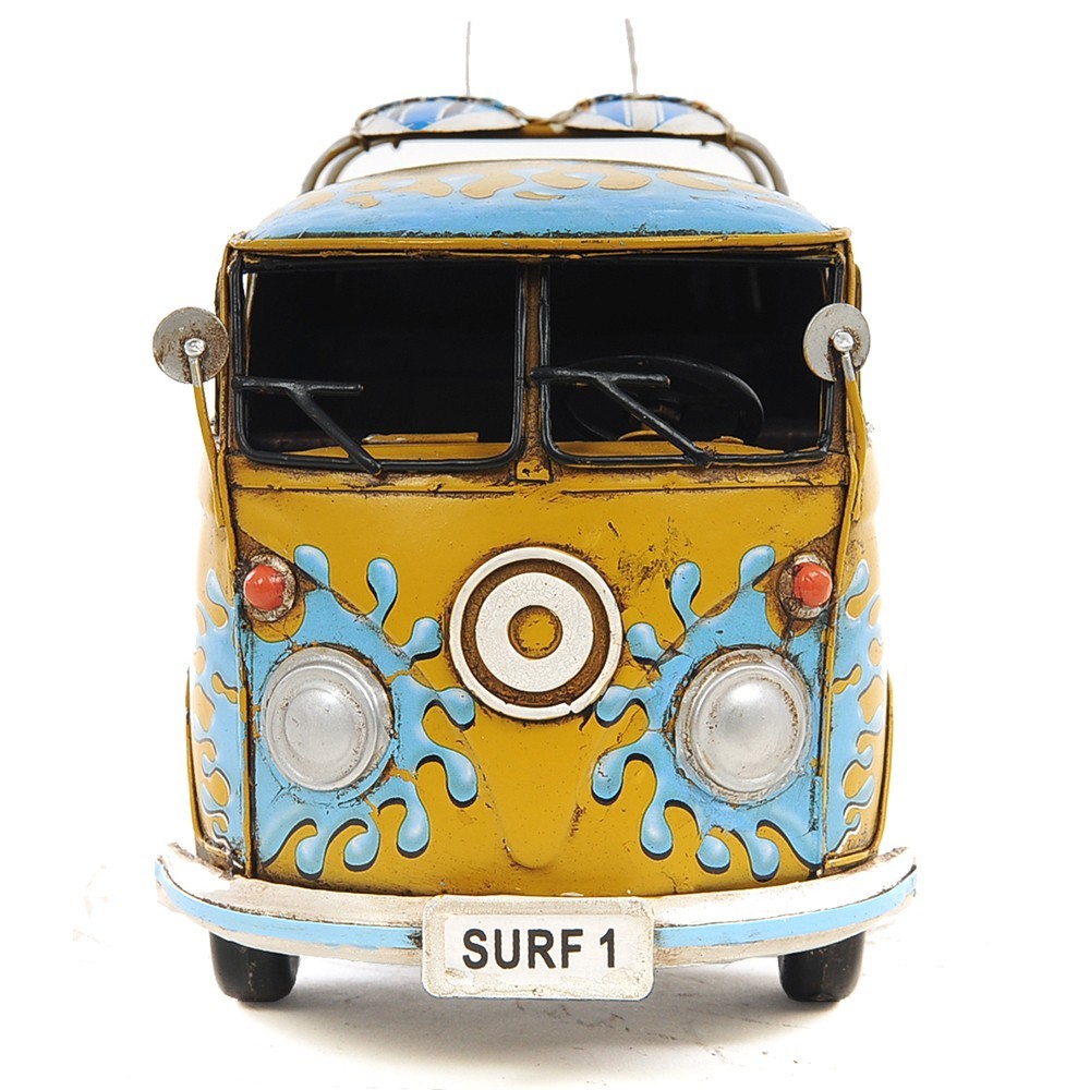 1967 Volkswagen Deluxe Bus Union Jack Design Handmade 12.5″ Model 1:18 Scale