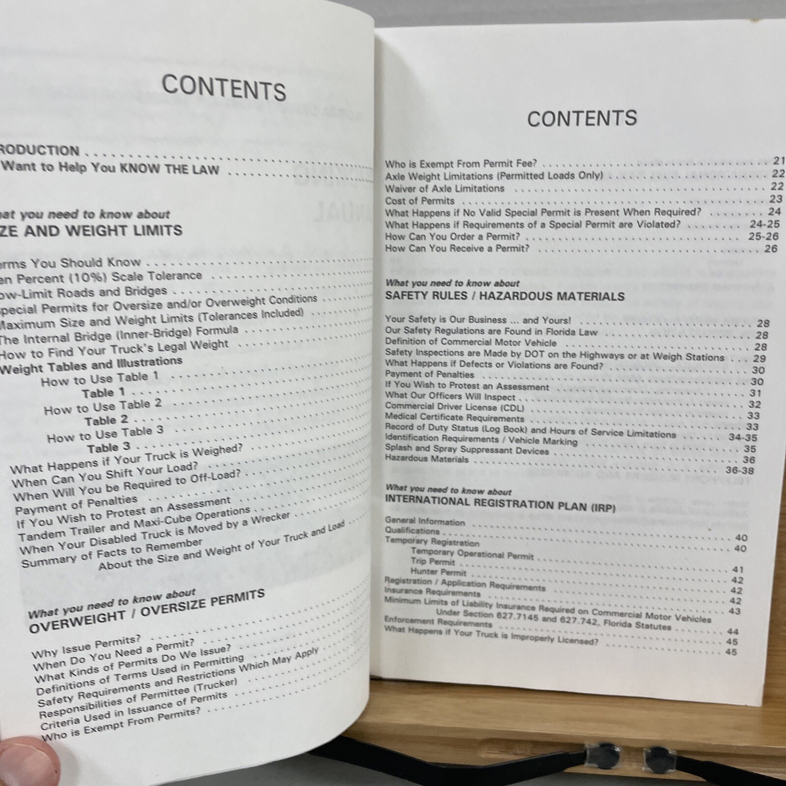 1998 Florida Department Of Transportation Trucking Manual 5th Edition