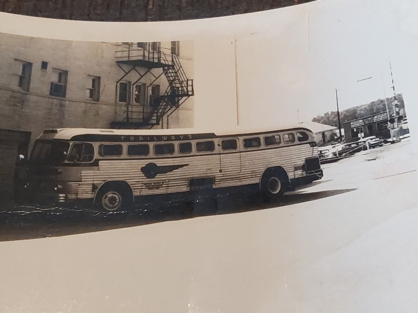 Continental American Buslines Inc 1950s Bus Photo Trailways Bus