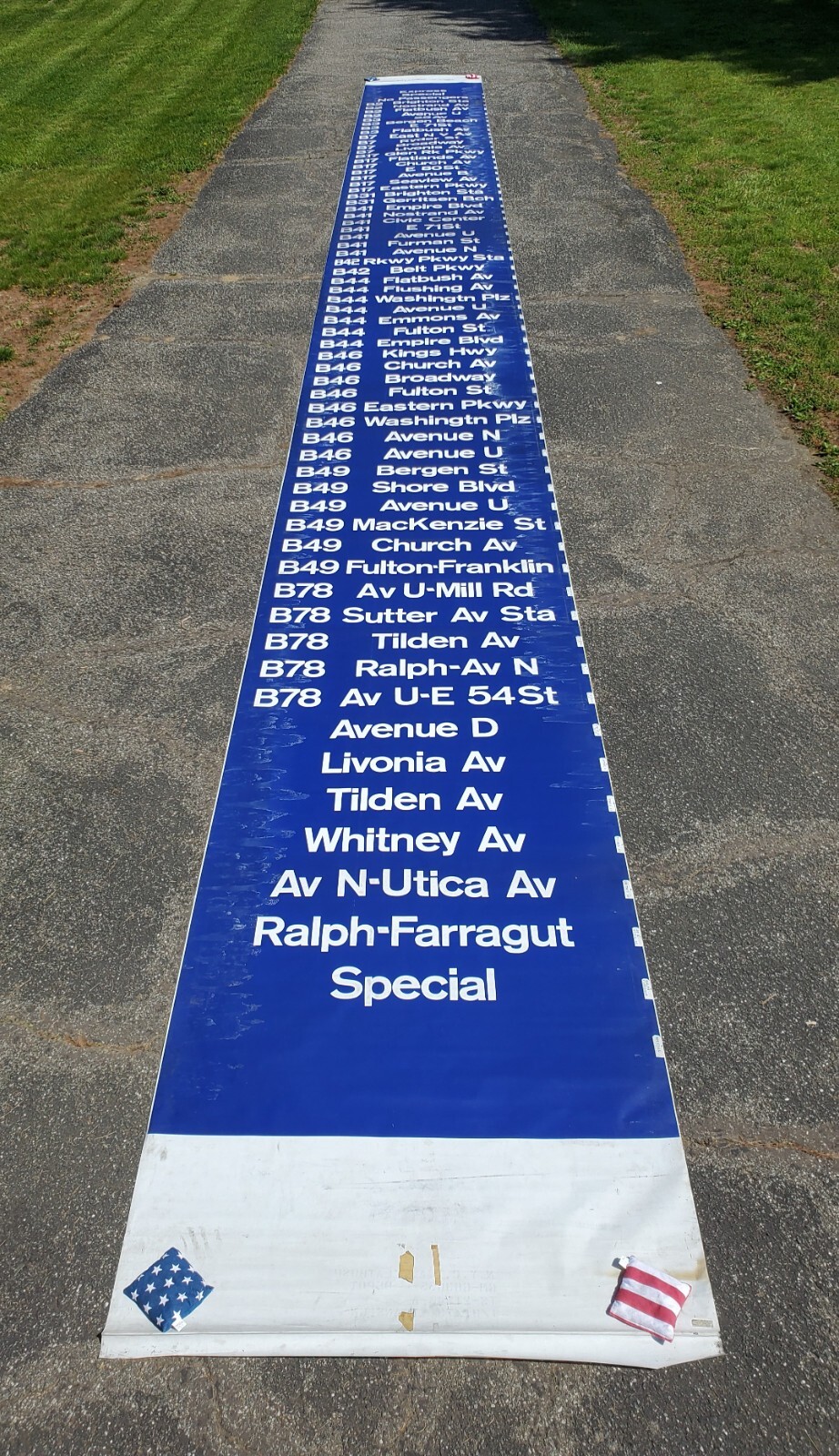 1973 NYCTA BUS ROLL SIGN FLATBUSH DEPOT AVE U EAST NEW YORK BROOKLYN NY NYC #2