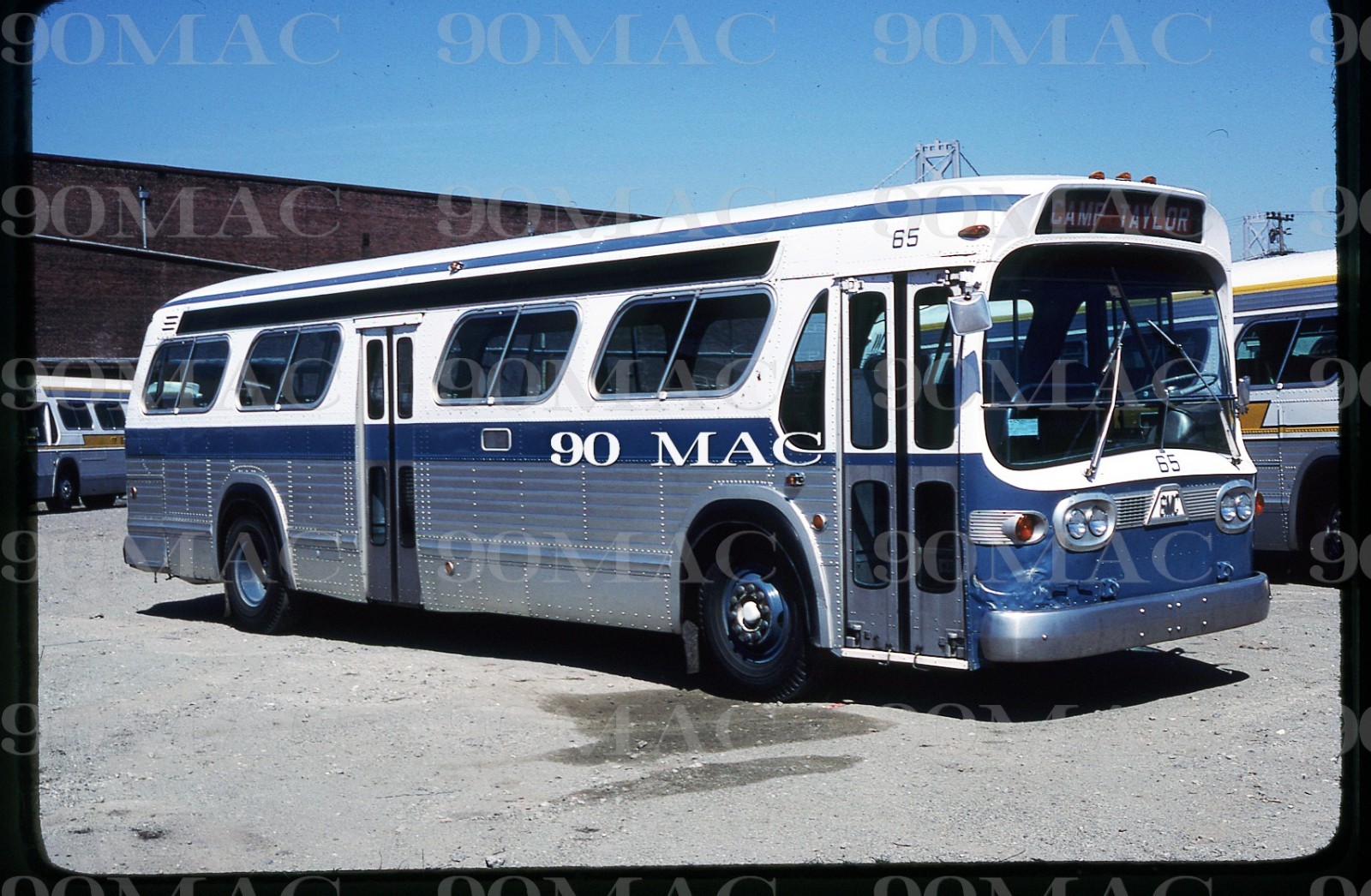 EASTSHORE LINES. GM COACH #65. SFO (CA). Original Slide 1976. Modesto! NEW!